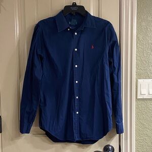 Boy’s Navy Blue Dress Shirt by Ralph Lauren Brand.  EUC!